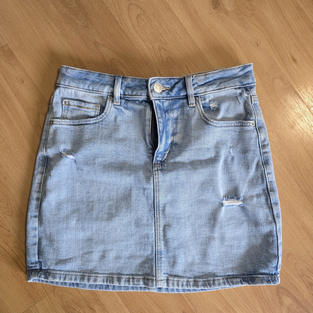 Garage Blue Mini Pencil Skirt Casual